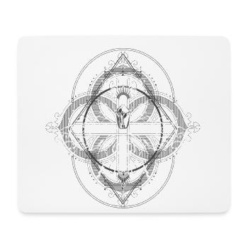 Insekten Muster Psychedelisch Bug Pattern - Mousepad (Querformat) - Weiß - Vorne