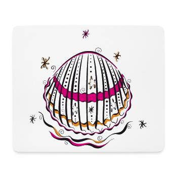 Muschel Sommer Urlaub - Mousepad (Querformat) - Weiß - Vorne