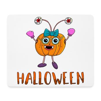 Halloween pumpkin as a cute vampire for children - Mouse Pad (horizontal) - white - Front