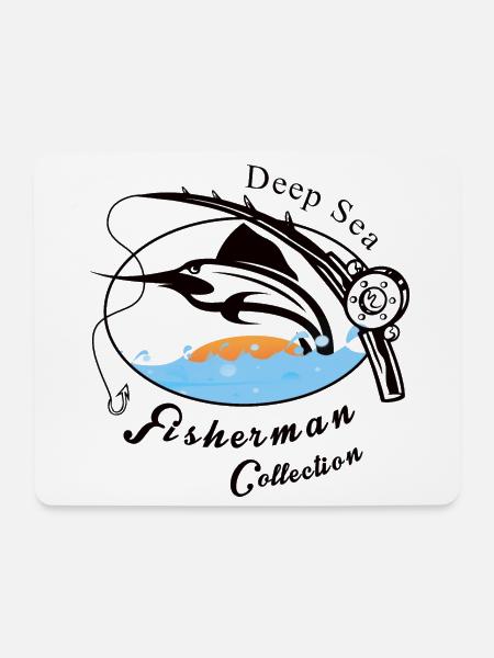 Tiefsee Fischer - Mousepad (Querformat) - Weiß