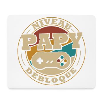 Opa Level freischalten - Mousepad (Querformat) - Weiß - Vorne