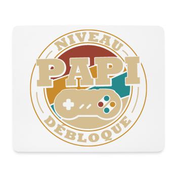 Level Opa freischalten - Mousepad (Querformat) - Weiß - Vorne