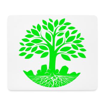 tree of life, zen, ecology - Mouse Pad (horizontal) - white - Front