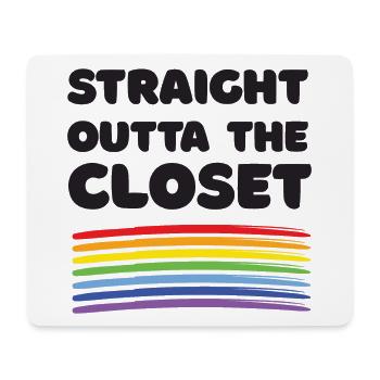 Pride Month - Straight Outta The Closet - Mouse Pad (horizontal) - white - Front