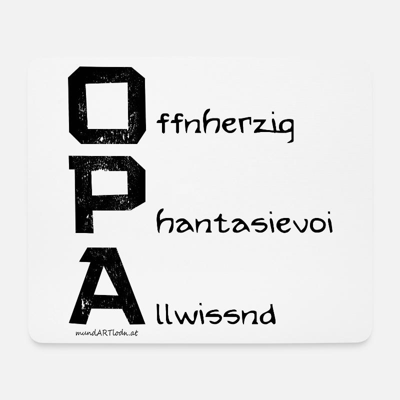 Opa - Geschenkidee in Österreichischem Dialekt - Mousepad (Querformat) - Weiß