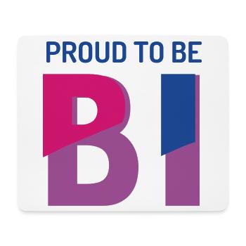 Stolz darauf, bisexuell zu sein - Mousepad (Querformat) - Weiß - Vorne