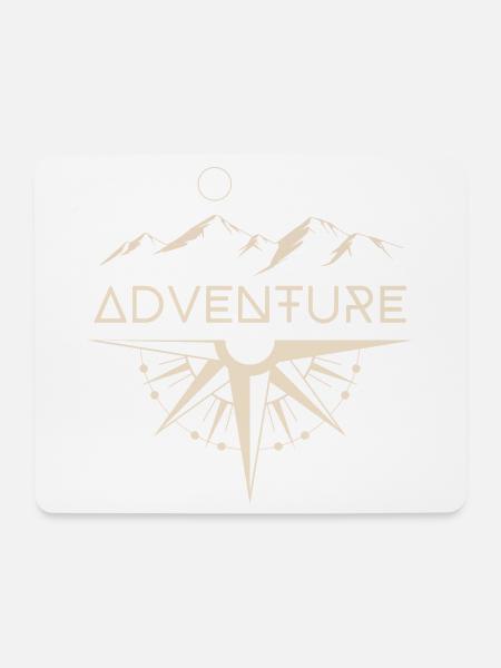 Adventure Mountains Compass - Mouse Pad (horizontal) - white
