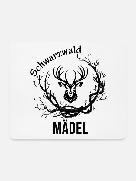 Schwarzwald Mädel - Mousepad (Querformat) - Weiß