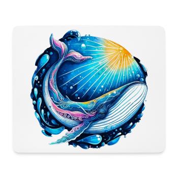 Baleine - Tapis de souris (format paysage) - blanc - Devant
