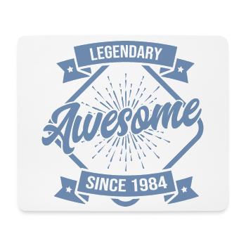 Legendär Awesome seit 1984 - Mousepad (Querformat) - Weiß - Vorne
