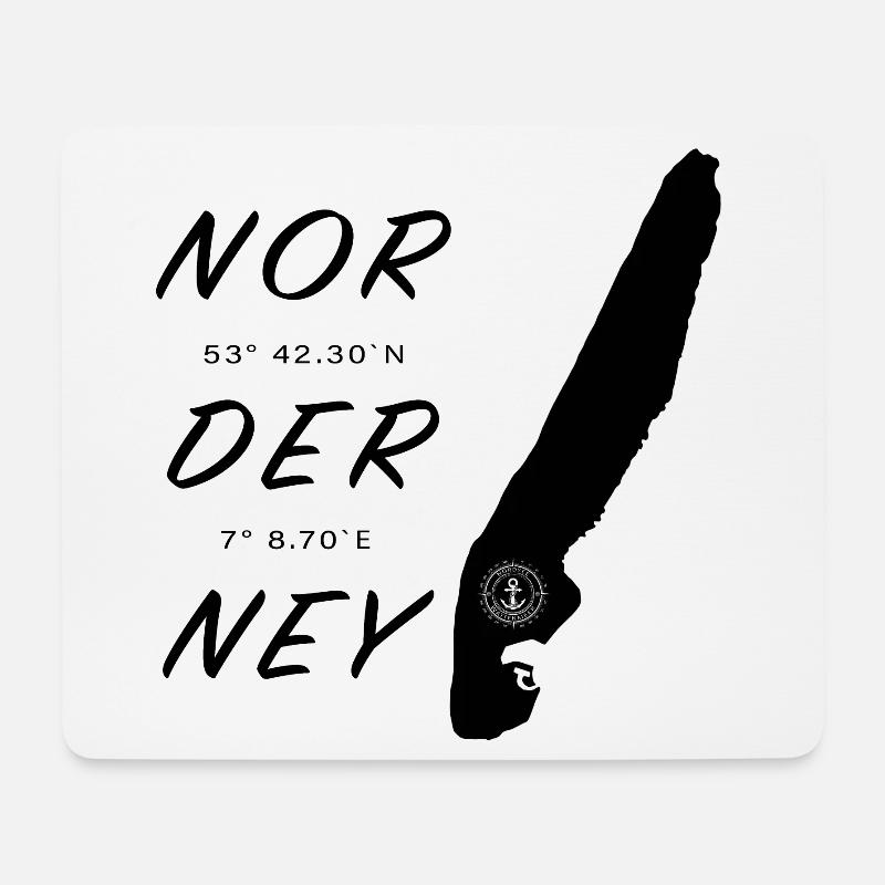 Norderney - Mousepad (Querformat) - Weiß