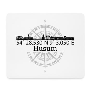 Skyline Husum - Mousepad (Querformat) - Weiß - Vorne