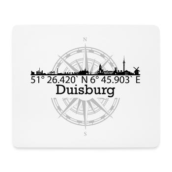 Skyline Duisburg - Mousepad (Querformat) - Weiß - Vorne