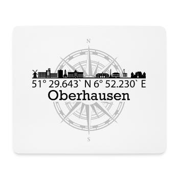 Koordinaten Oberhausen - Mousepad (Querformat) - Weiß - Vorne