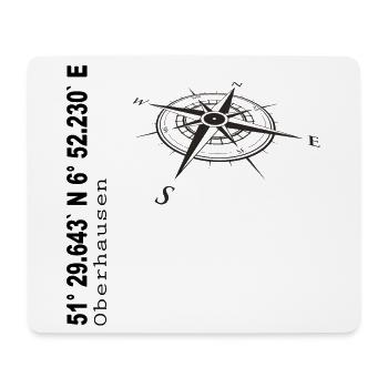 Koordinaten Oberhausen - Mousepad (Querformat) - Weiß - Vorne