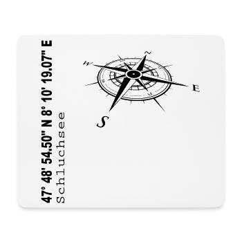 Koordinaten Schluchsee - Mousepad (Querformat) - Weiß - Vorne