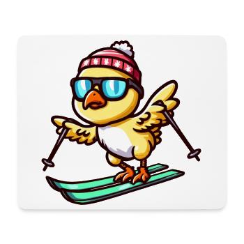 Chicken Chicks on Skis - Cuter - Mouse Pad (horizontal) - white - Front