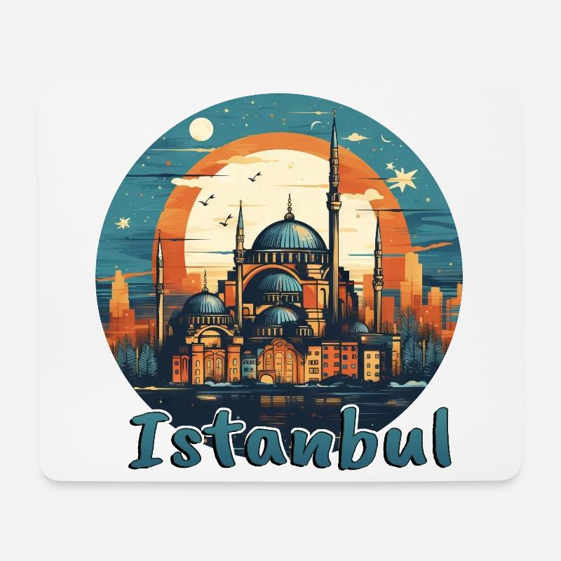 Istanbul Türkei Moschee Architektur - Mousepad (Querformat) - Weiß