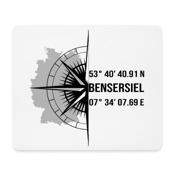 Koordinaten Bensersiel - Mousepad (Querformat) - Weiß - Vorne