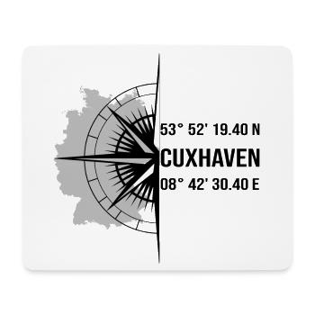 Koordinaten Cuxhaven - Mousepad (Querformat) - Weiß - Vorne