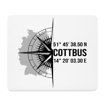 Koordinaten Cottbus - Mousepad (Querformat) - Weiß - Vorne