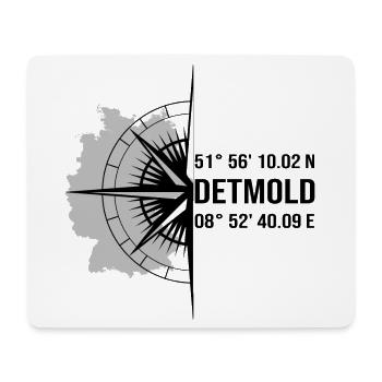Koordinaten Detmold - Mousepad (Querformat) - Weiß - Vorne