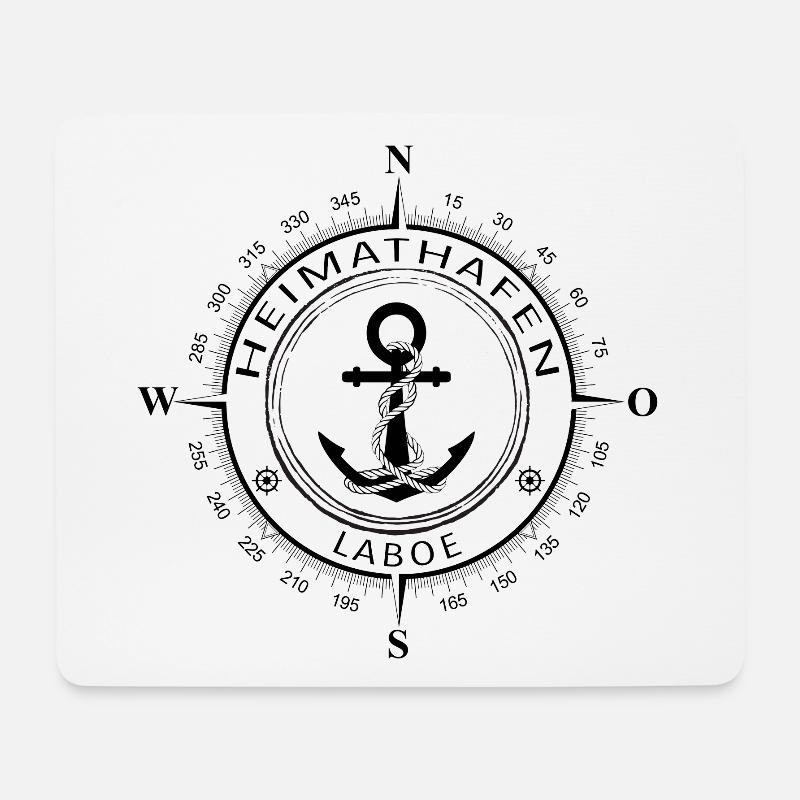Heimathafen Laboe - Mousepad (Querformat) - Weiß