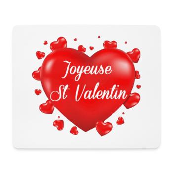 Coeur st valentin - Tapis de souris (format paysage) - blanc - Devant