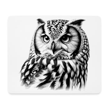 Owl - Mouse Pad (horizontal) - white - Front