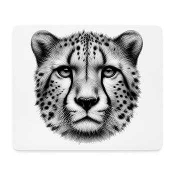 Gepard - Mousepad (Querformat) - Weiß - Vorne