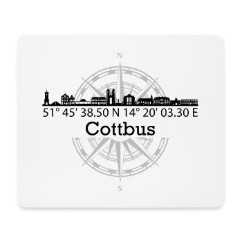 Koordinaten Cottbus - Mousepad (Querformat) - Weiß - Vorne