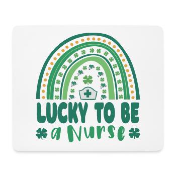 Glück eine Krankenschwester zu sein - Mousepad (Querformat) - Weiß - Vorne