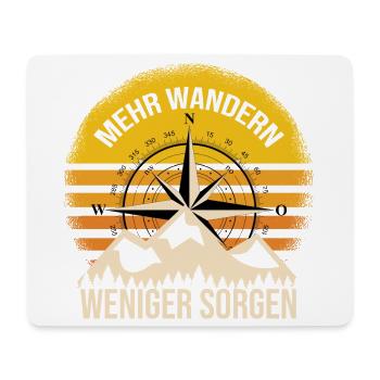 Mehr wandern, weniger Sorgen - Mousepad (Querformat) - Weiß - Vorne