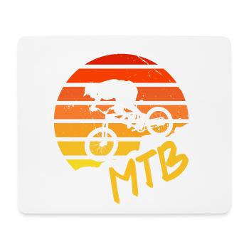 Mountainbike - Mousepad (Querformat) - Weiß - Vorne