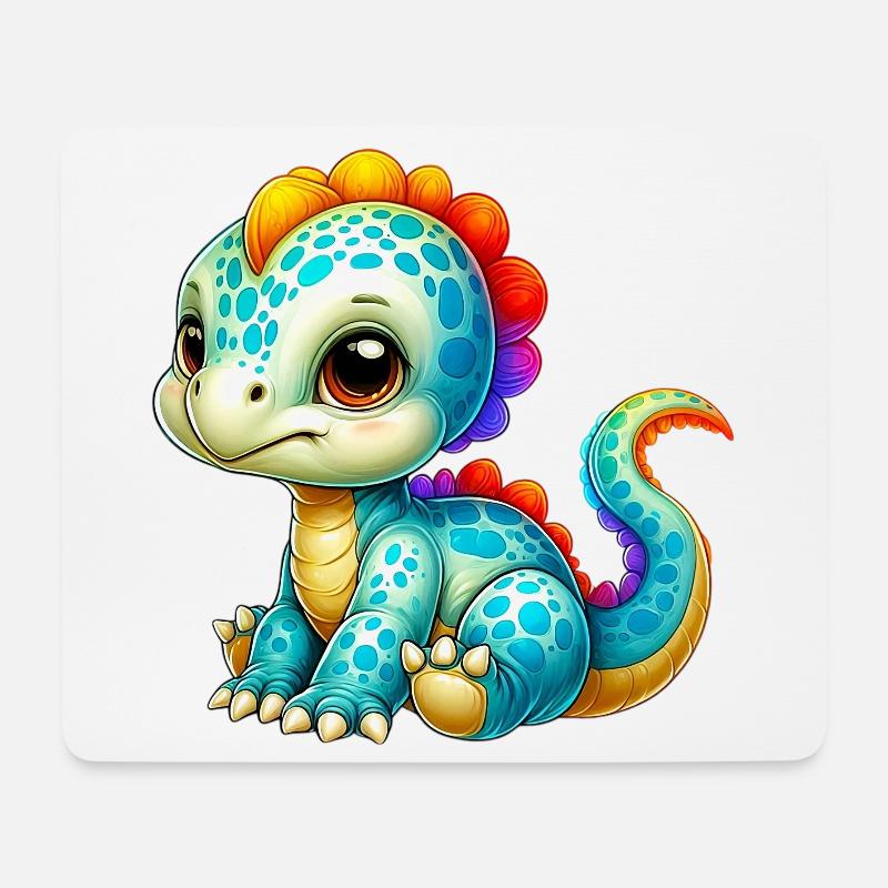Dinosaurier - Mousepad (Querformat) - Weiß