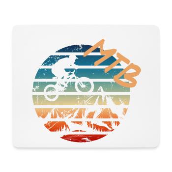 Mountainbike - Mousepad (Querformat) - Weiß - Vorne
