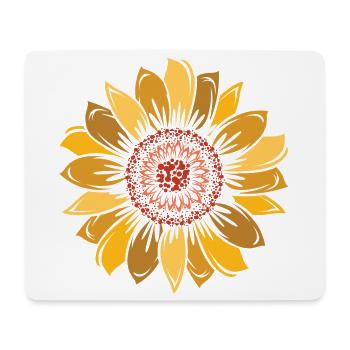 Sunflower, autumn, nature, beautiful colors, icon, icon - Mouse Pad (horizontal) - white - Front