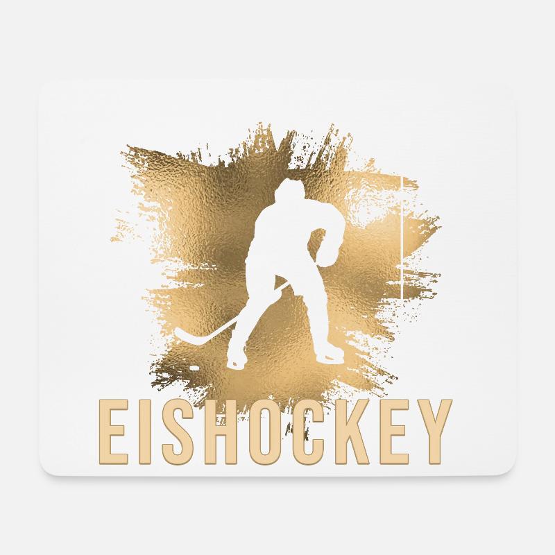 Eishockey - Mousepad (Querformat) - Weiß