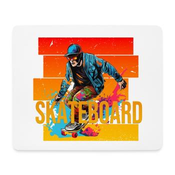 Skateboard - Mousepad (Querformat) - Weiß - Vorne