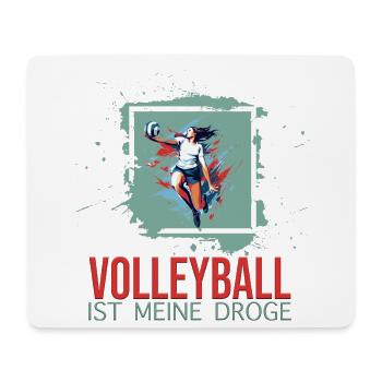 Volleyball ist meine Droge - Mousepad (Querformat) - Weiß - Vorne