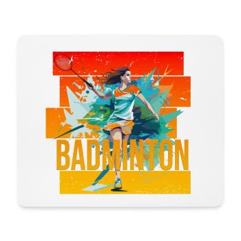 Badminton - Mousepad (Querformat) - Weiß - Vorne