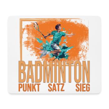 Punkt - Satz - Sieg - Mousepad (Querformat) - Weiß - Vorne