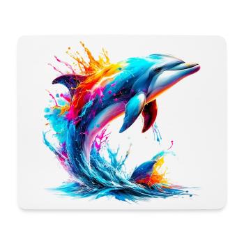 Dauphin - Tapis de souris (format paysage) - blanc - Devant