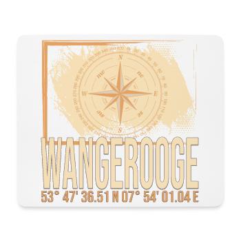 Wangerooge Koordinaten - Mousepad (Querformat) - Weiß - Vorne