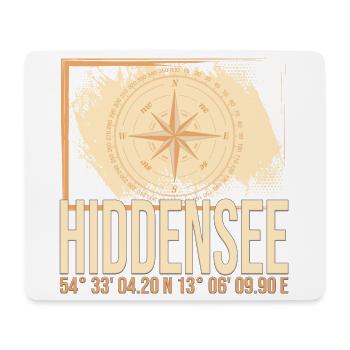 Hiddensee Koordinaten - Mousepad (Querformat) - Weiß - Vorne