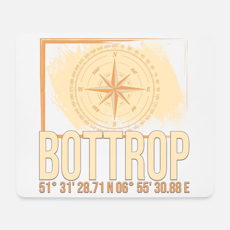 Bottrop Koordinaten - Mousepad (Querformat) - Weiß