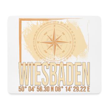 Wiesbaden Koordinaten - Mousepad (Querformat) - Weiß - Vorne