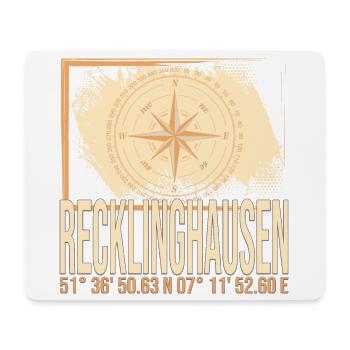 Recklinghausen Koordinaten - Mousepad (Querformat) - Weiß - Vorne