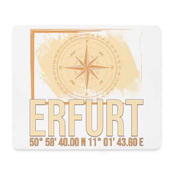 Erfurt Koordinaten - Mousepad (Querformat) - Weiß - Vorne