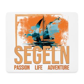 Passion - Life - Adventure - Segeln - Mousepad (Querformat) - Weiß - Vorne